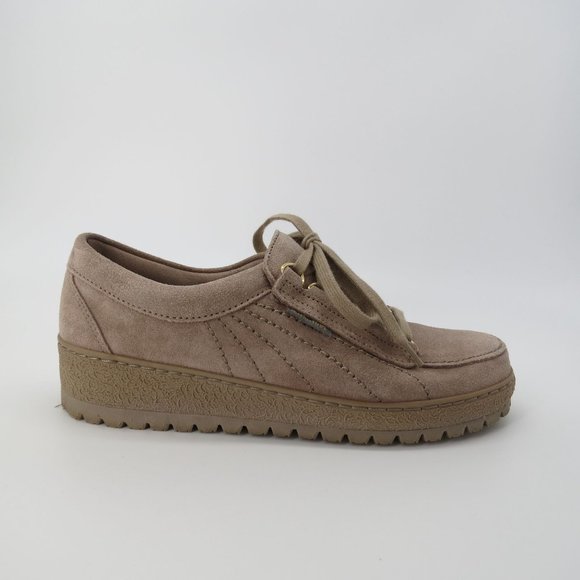 MEPHISTO Originals Lady Beige Suede Leather Lady Lace Up Shoes Size 7.5 - Picture 2 of 10